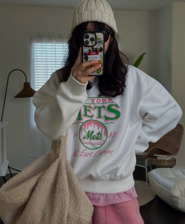 Via - Korean Women Fashion - #momslook - Newyork Mets Sweatshirts - 2