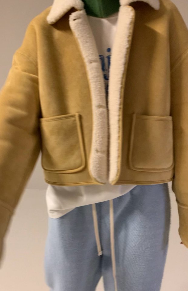 Via - Korean Women Fashion - #momslook - Latte Mustang Jacket - 10