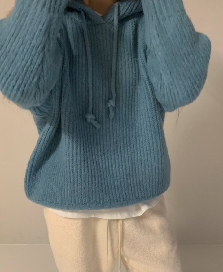 Via - Korean Women Fashion - #momslook - Hood Knit Pullover