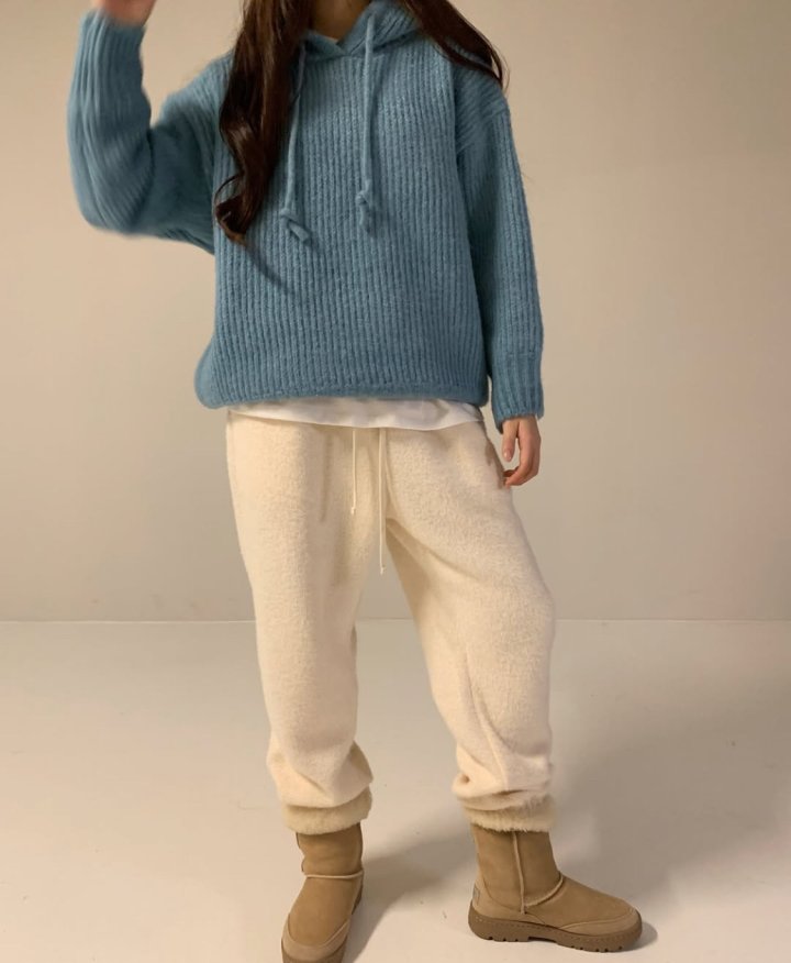 Via - Korean Women Fashion - #pursuepretty - Hood Knit Pullover - 6