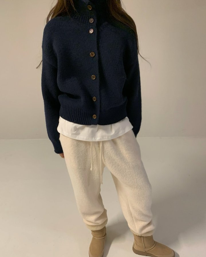 Via - Korean Women Fashion - #pursuepretty - Turtleneck Cardigan - 4