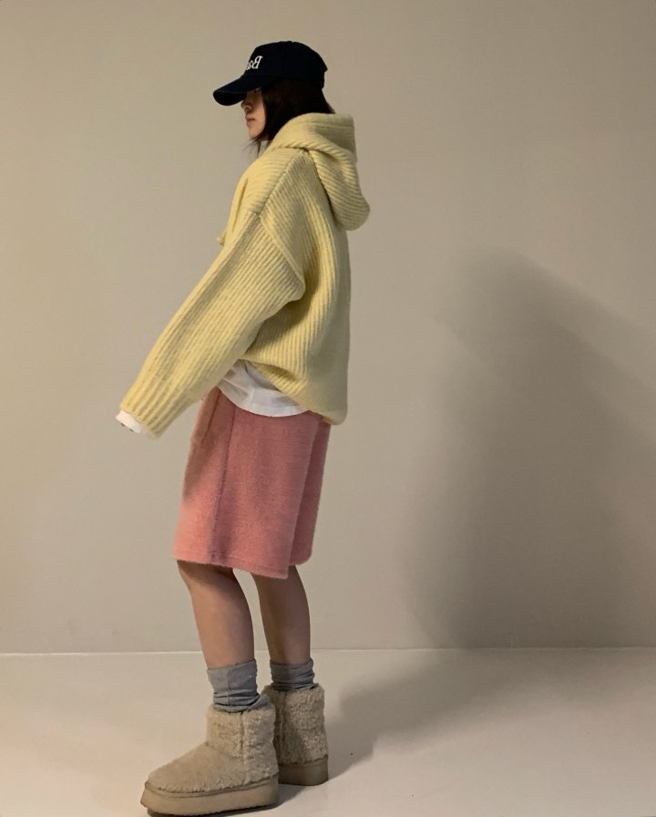 Via - Korean Women Fashion - #romanticstyle - Hood Knit Pullover - 7