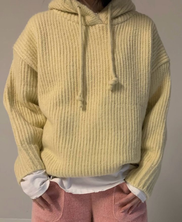 Via - Korean Women Fashion - #shopsmall - Hood Knit Pullover - 8