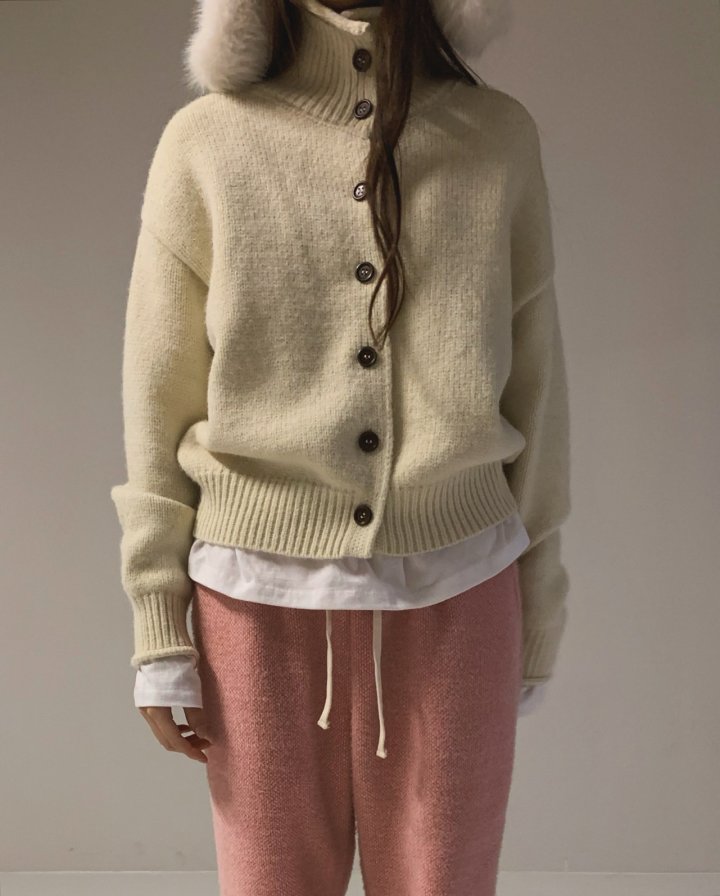 Via - Korean Women Fashion - #thatsdarling - Turtleneck Cardigan - 8
