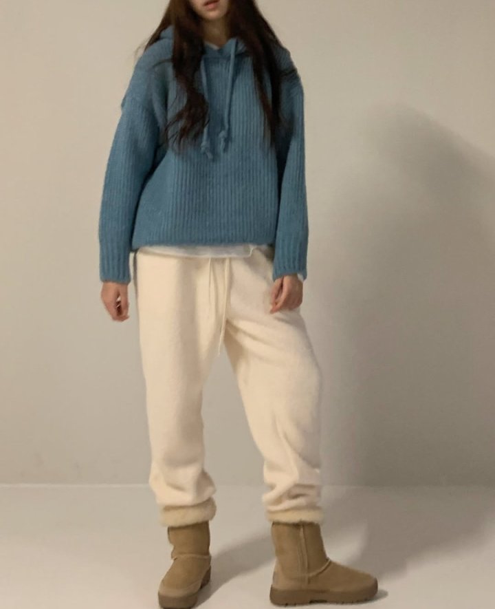 Via - Korean Women Fashion - #womensfashion - Hood Knit Pullover - 4