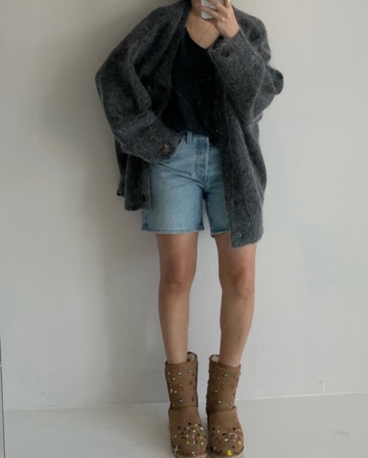 Via - Korean Women Fashion - #womensfashion - Over Long Cardigan - 9