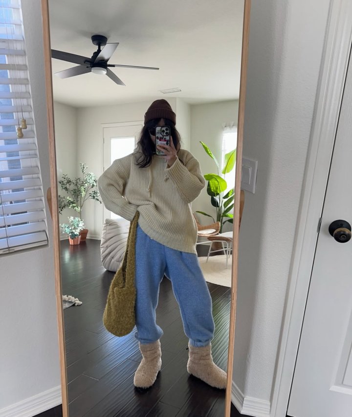 Via - Korean Women Fashion - #womensfashion - Hood Knit Pullover - 11