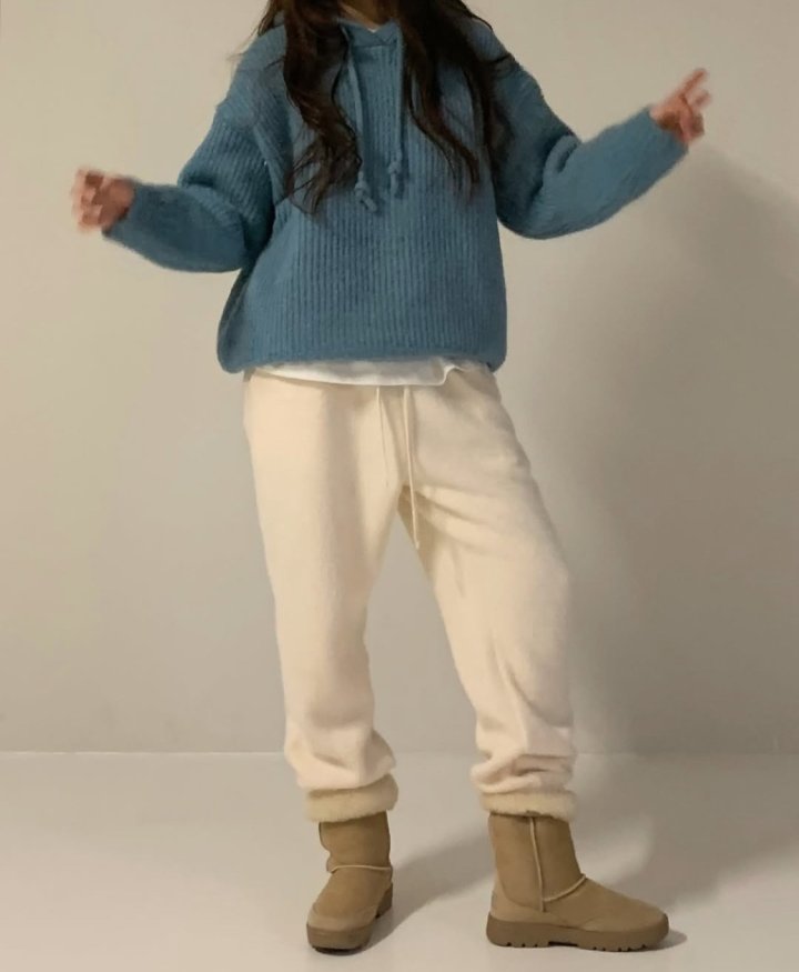 Via - Korean Women Fashion - #womensfashion - Hood Knit Pullover - 3