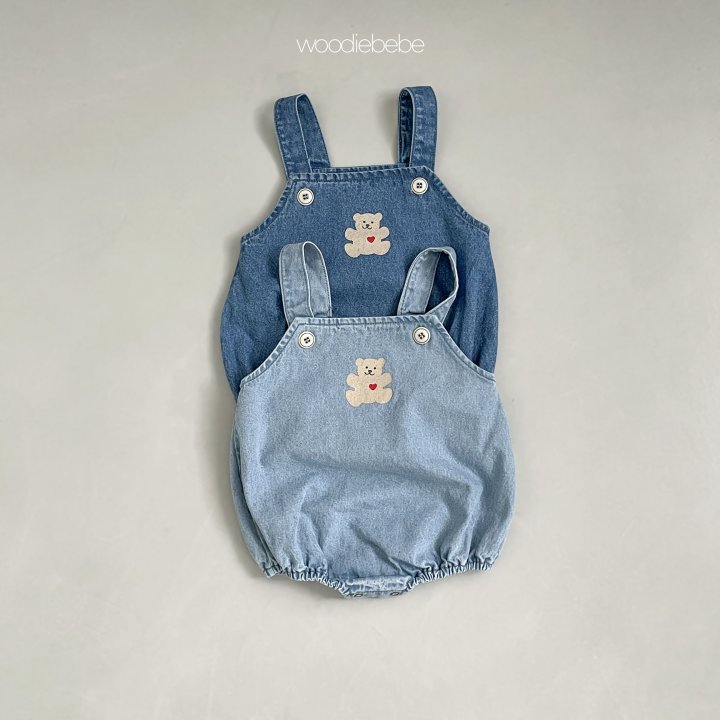 Woodie - Korean Baby Fashion - #babyclothing - Heart Bear Suit - 2
