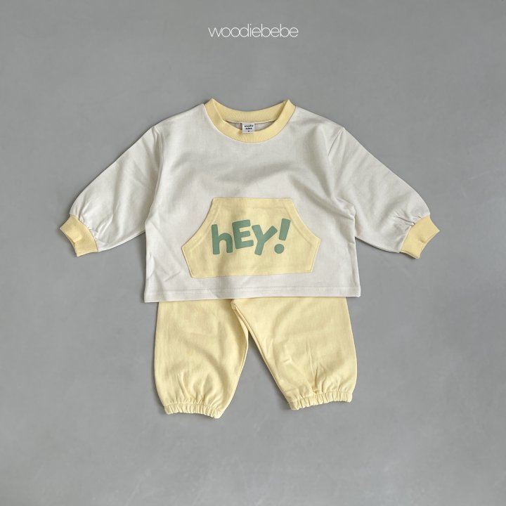 Woodie - Korean Baby Fashion - #babyfever - Hey Top Bottom Set - 4