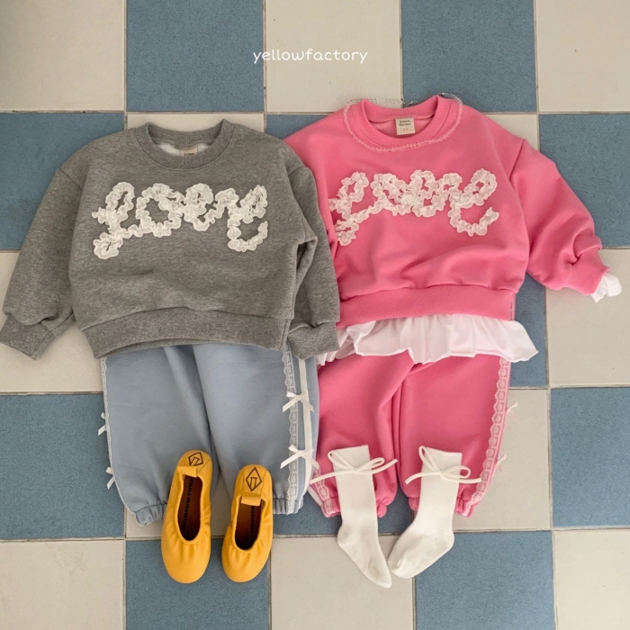 Yellow Factory - Korean Children Fashion - #kidsshorts - Love Sweatshirts - 5