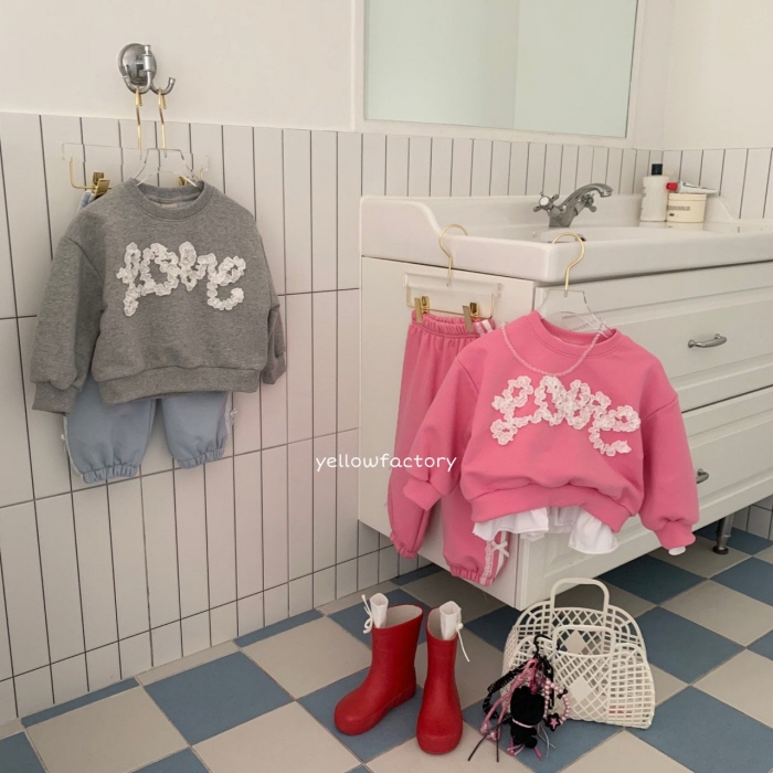 Yellow Factory - Korean Children Fashion - #littlefashionista - Love Sweatshirts - 9