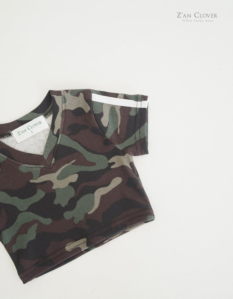 Zan Clover - Korean Children Fashion - #childofig - Camo V Short Tee - 9
