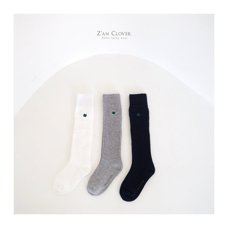 Zan Clover - Korean Children Fashion - #childofig - Clover Over Knee Socks
