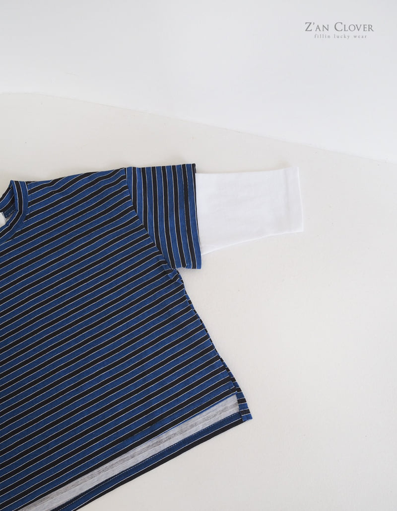 Zan Clover - Korean Children Fashion - #childofig - Indigo Layered Tee - 9