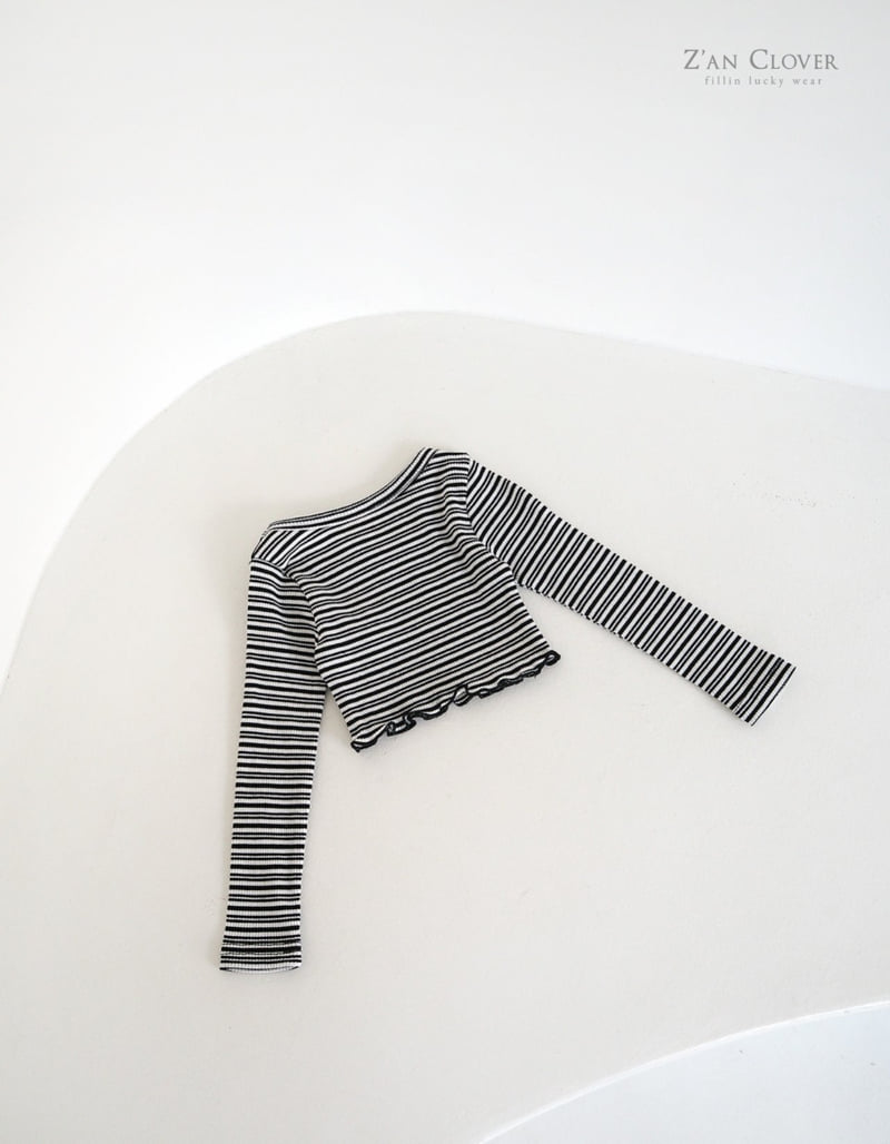 Zan Clover - Korean Children Fashion - #childofig - Stripe Ribbon Short Tee - 9