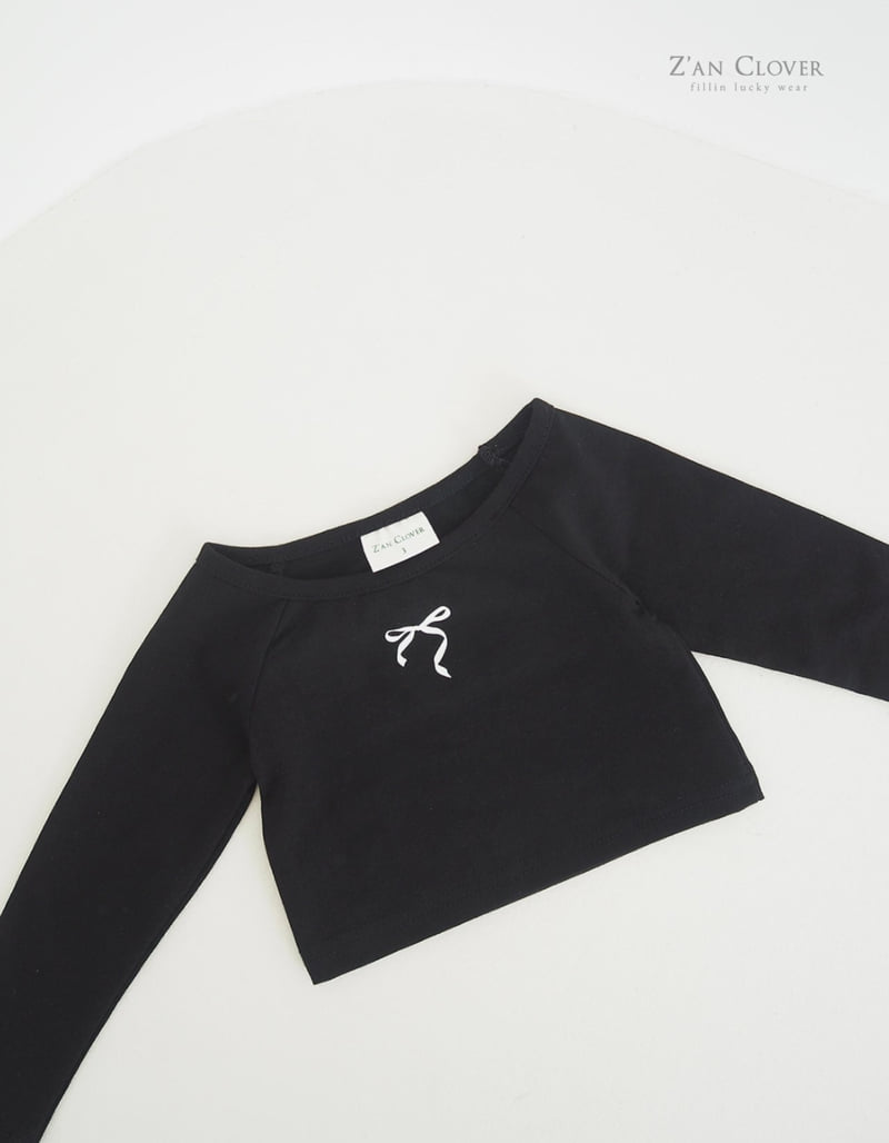 Zan Clover - Korean Children Fashion - #childofig - Off Shoulder Ribbon Tee - 7