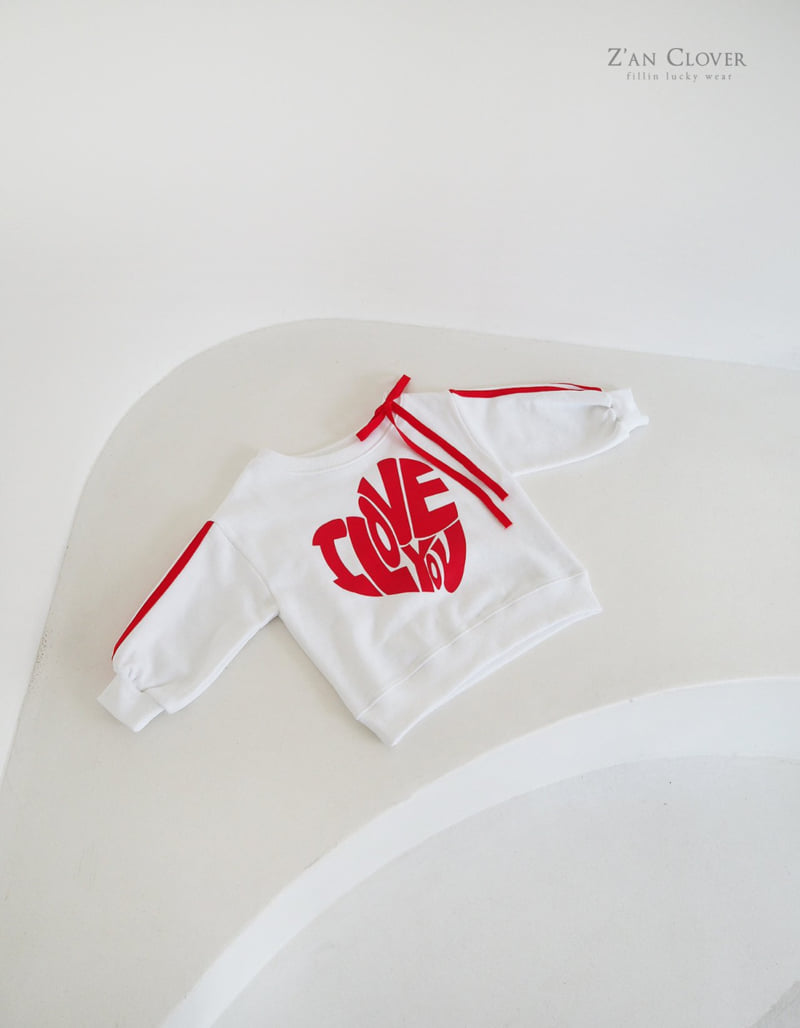 Zan Clover - Korean Children Fashion - #prettylittlegirls - Heart Off Shoulder Sweatshirts - 4