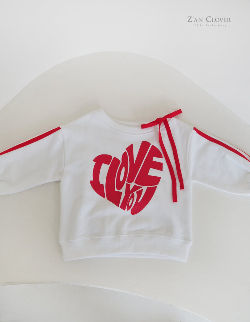 Zan Clover - Korean Children Fashion - #childofig - Heart Off Shoulder Sweatshirts - 5