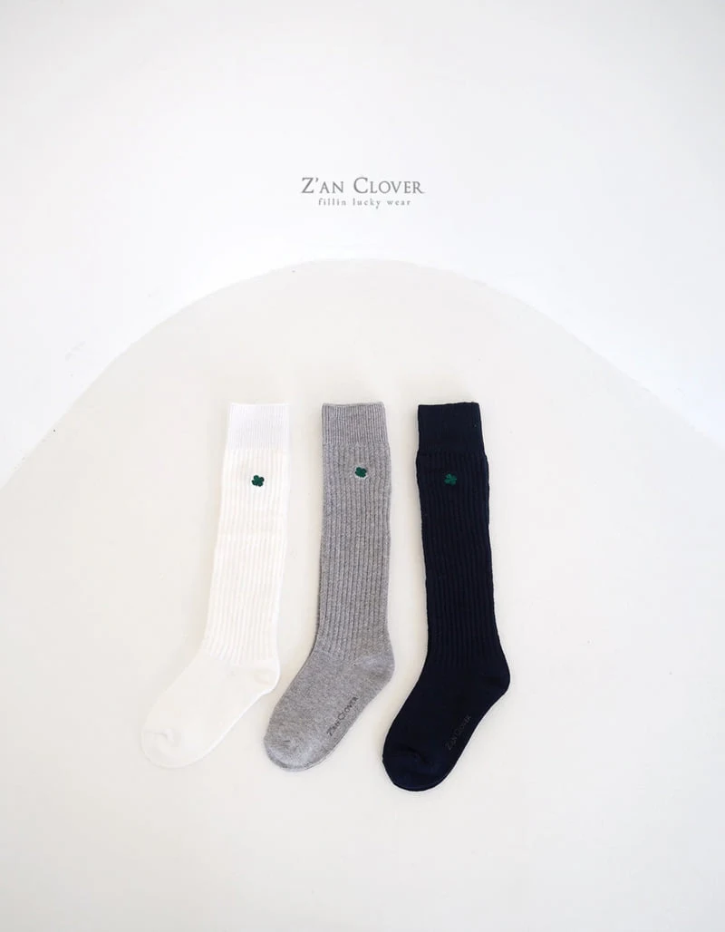 Zan Clover - Korean Children Fashion - #childrensboutique - Clover Over Knee Socks - 2
