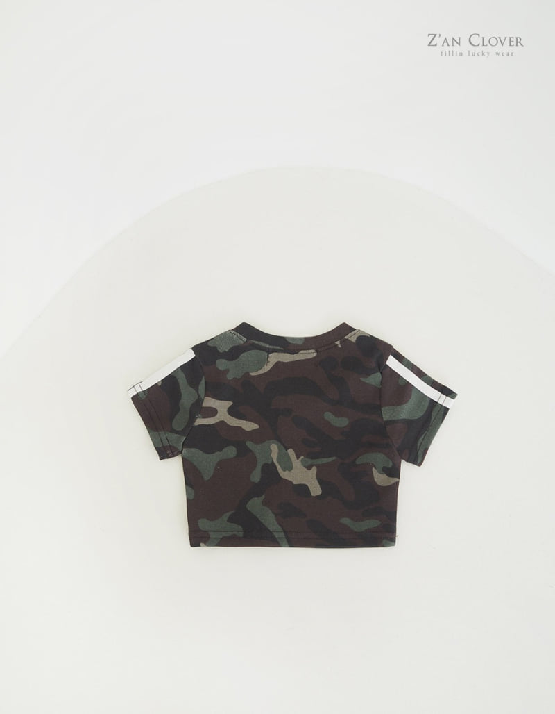 Zan Clover - Korean Children Fashion - #designkidswear - Camo V Short Tee - 11