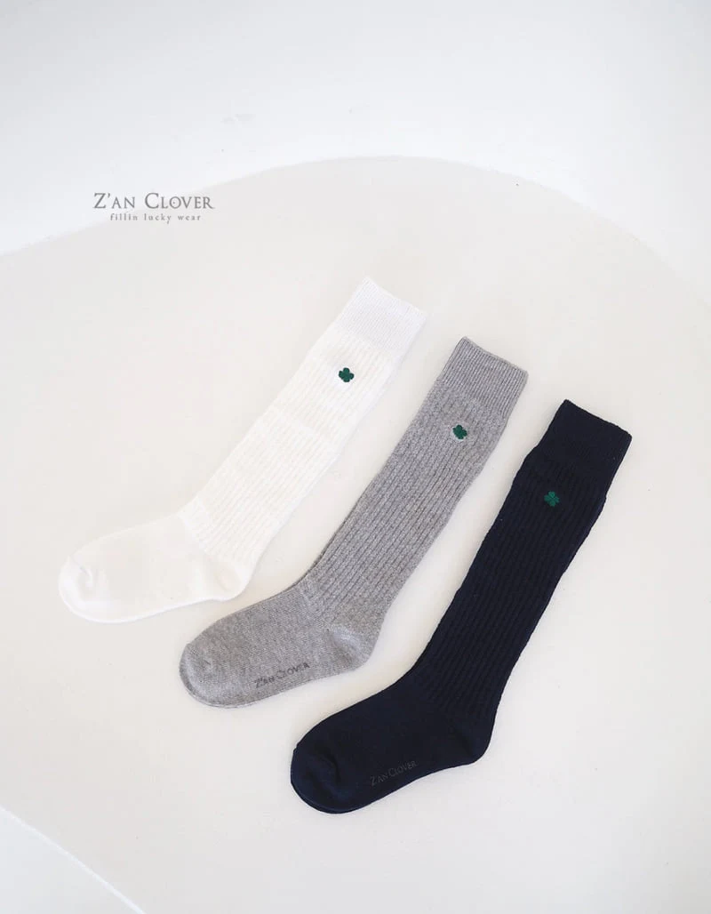 Zan Clover - Korean Children Fashion - #designkidswear - Clover Over Knee Socks - 3