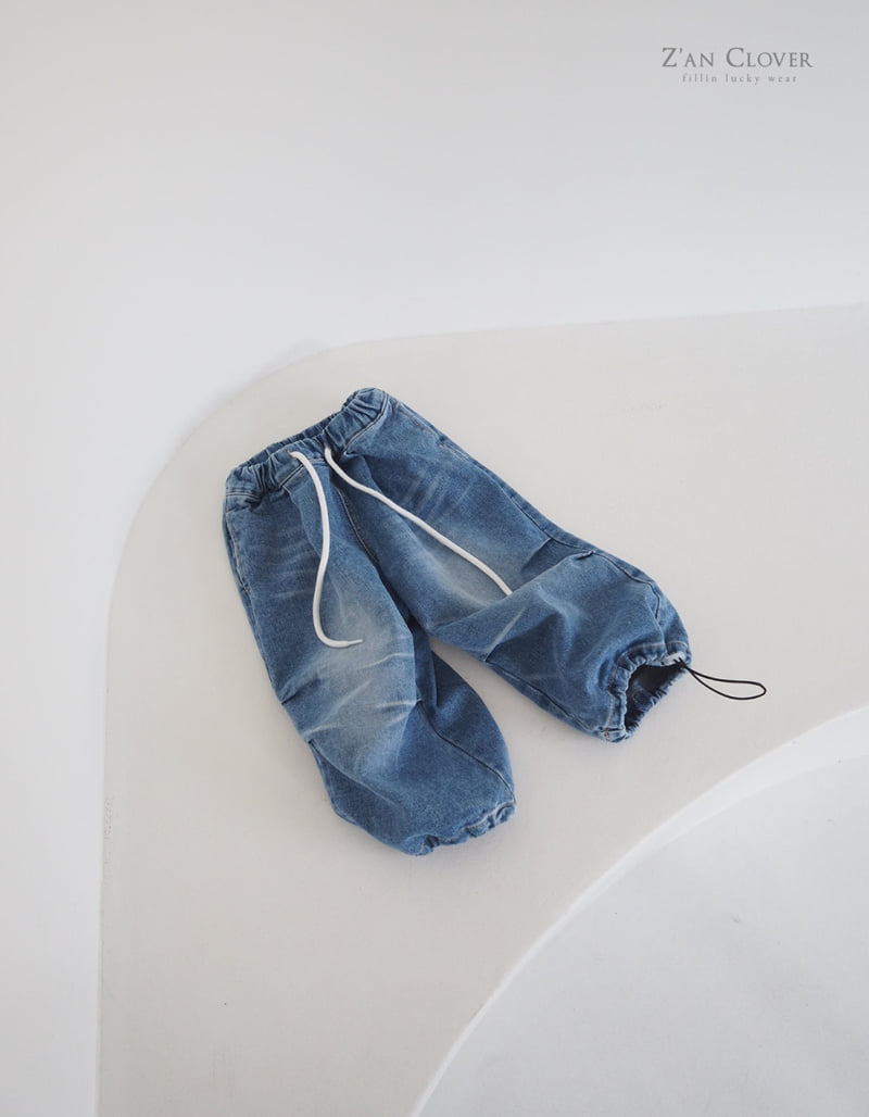 Zan Clover - Korean Children Fashion - #designkidswear - Denim Balloon Pants - 3