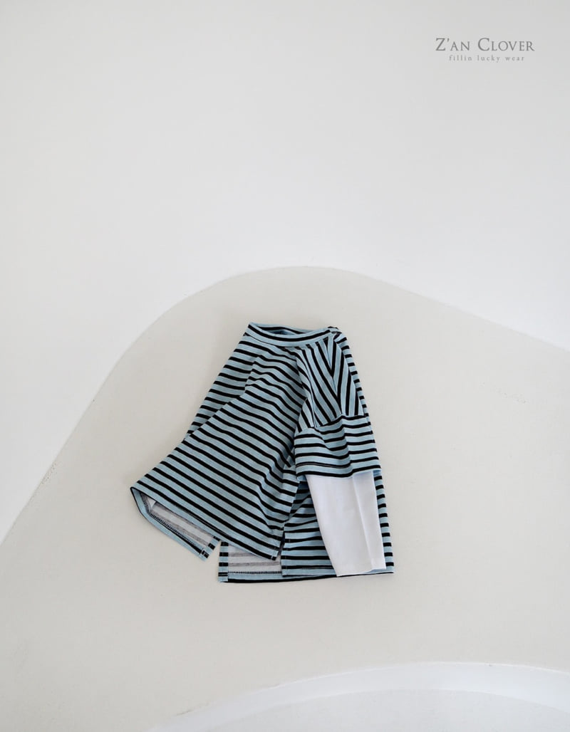 Zan Clover - Korean Children Fashion - #designkidswear - Indigo Layered Tee - 11