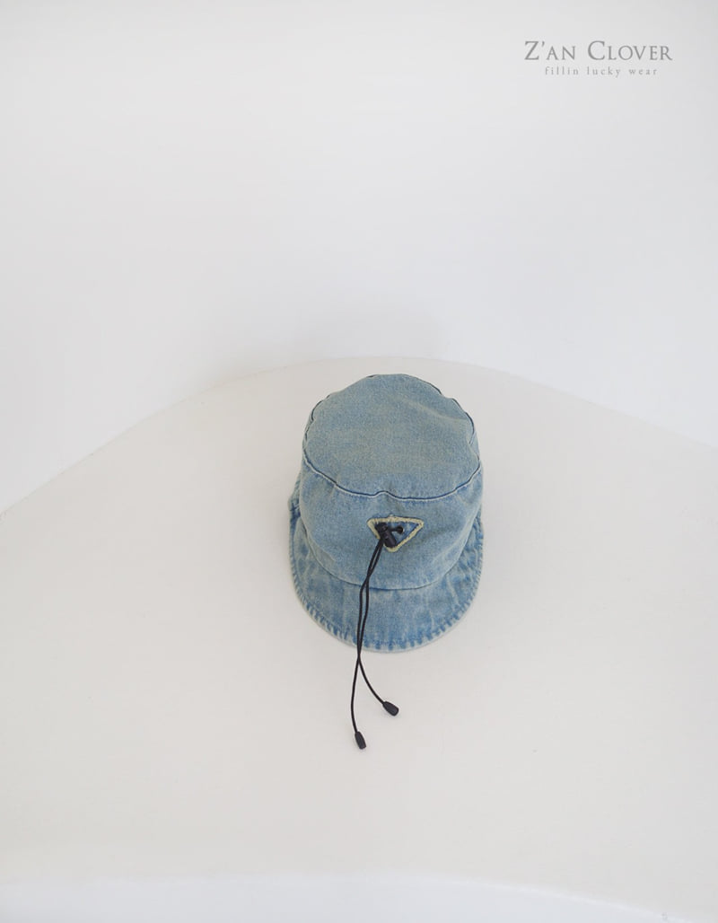 Zan Clover - Korean Children Fashion - #designkidswear - Denim Triangle Bucket Hat - 6