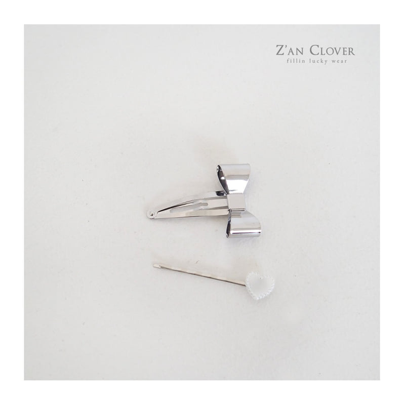 Zan Clover - Korean Children Fashion - #designkidswear - Ribbon Heart Pin Set