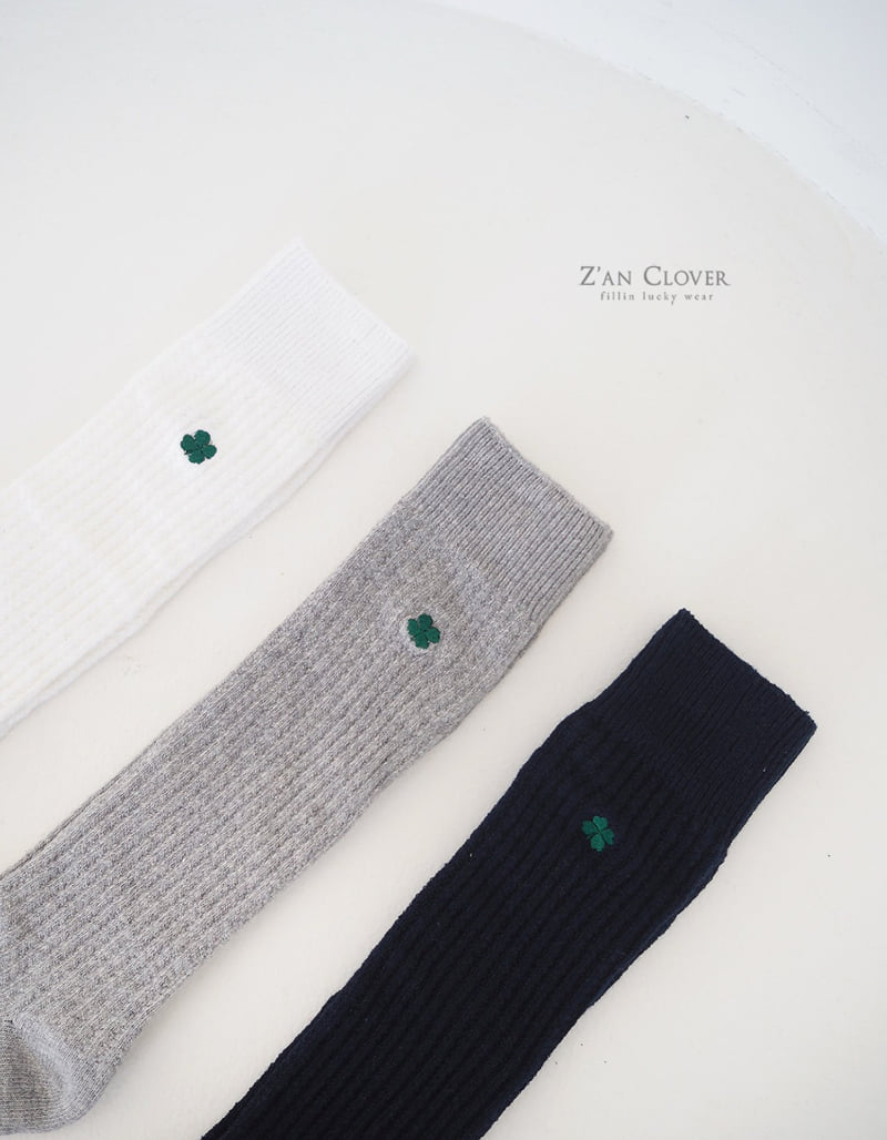Zan Clover - Korean Children Fashion - #designkidswear - Clover Over Knee Socks - 4