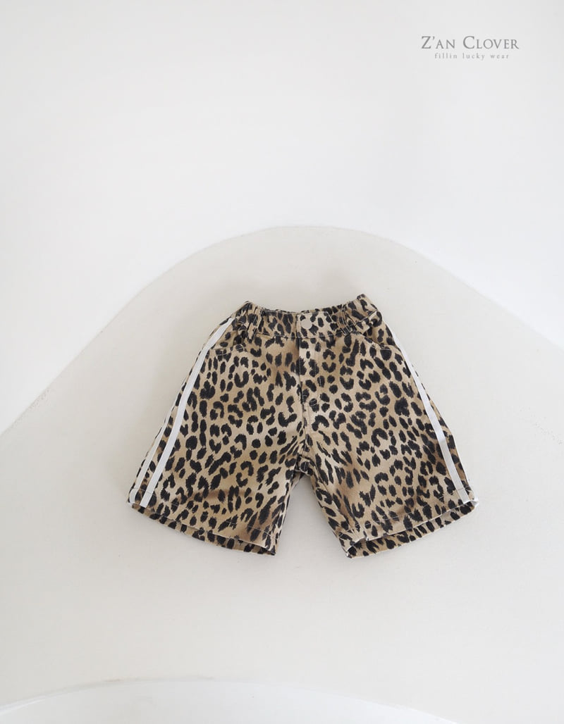 Zan Clover - Korean Children Fashion - #discoveringself - Leopard Line Bermuda Pants - 5
