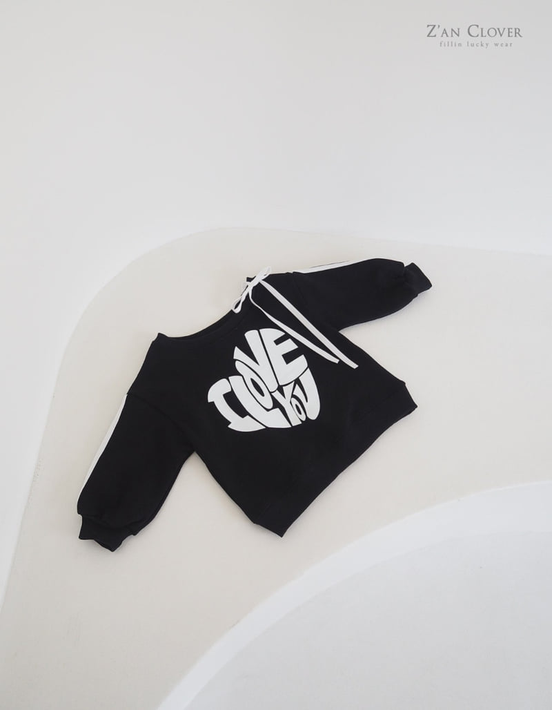 Zan Clover - Korean Children Fashion - #discoveringself - Heart Off Shoulder Sweatshirts - 8