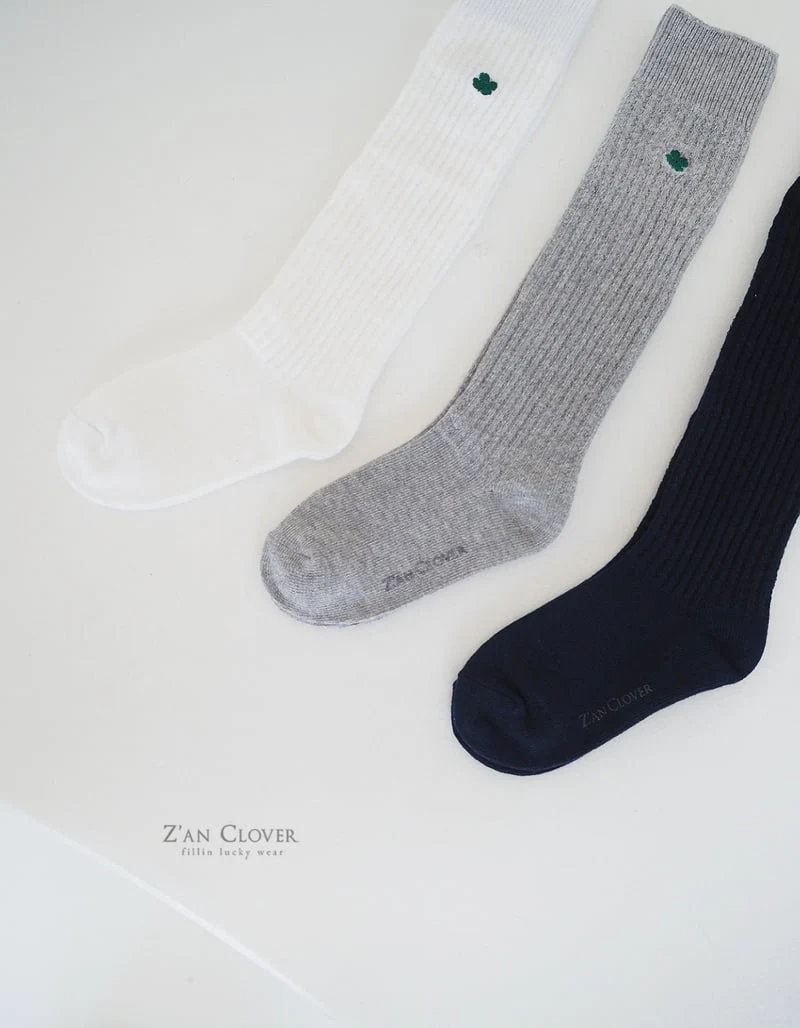 Zan Clover - Korean Children Fashion - #fashionkids - Clover Over Knee Socks - 5