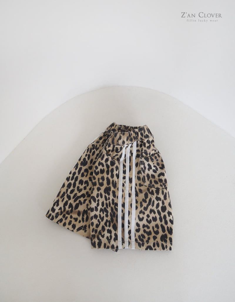 Zan Clover - Korean Children Fashion - #fashionkids - Leopard Line Bermuda Pants - 6