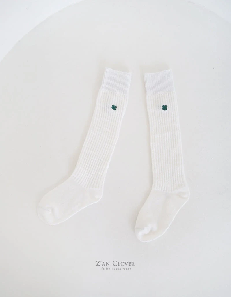 Zan Clover - Korean Children Fashion - #kidsshorts - Clover Over Knee Socks - 6