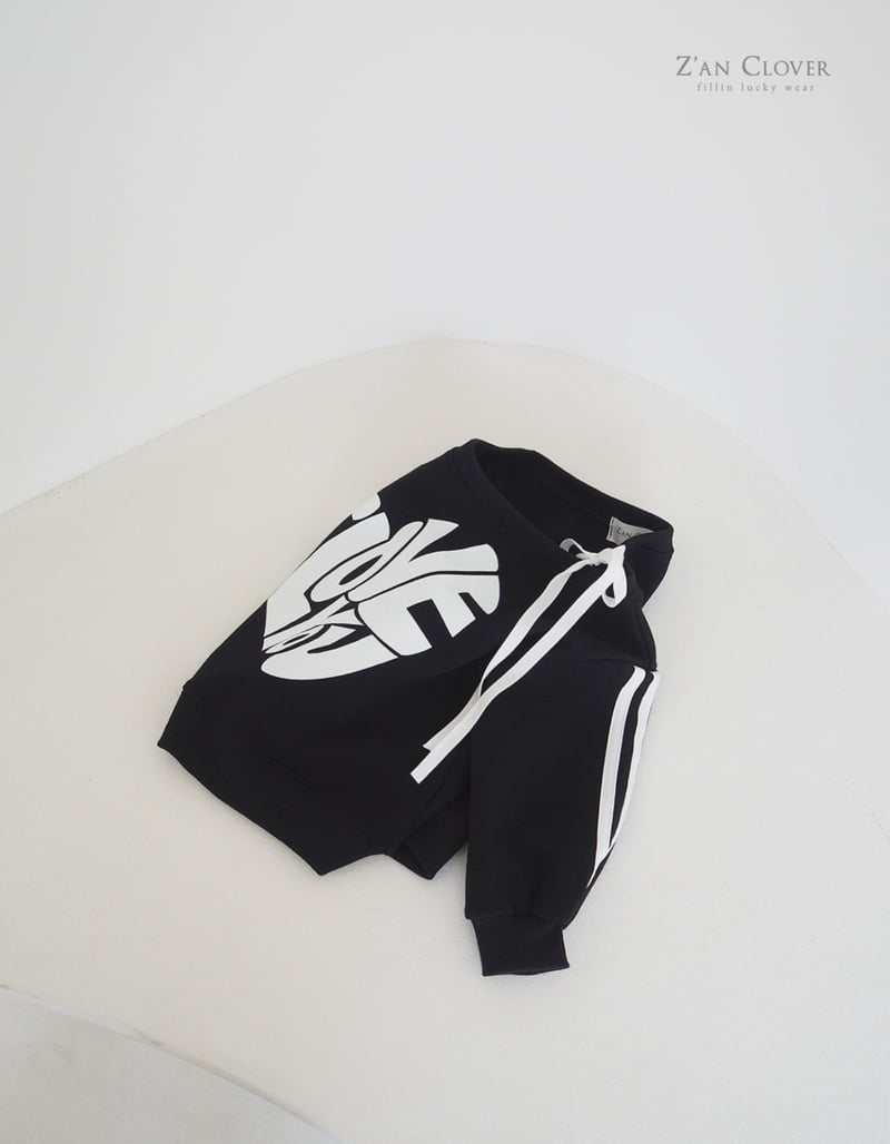 Zan Clover - Korean Children Fashion - #kidsshorts - Heart Off Shoulder Sweatshirts - 10