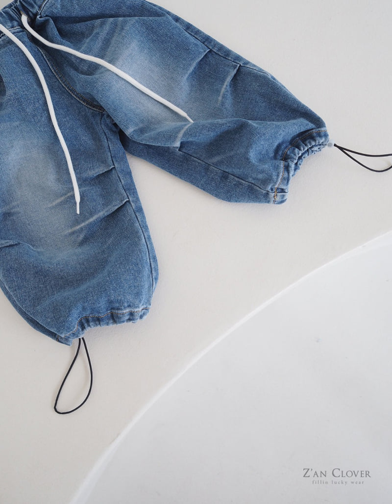 Zan Clover - Korean Children Fashion - #kidsstore - Denim Balloon Pants - 7
