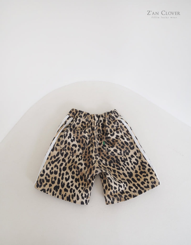 Zan Clover - Korean Children Fashion - #kidsstore - Leopard Line Bermuda Pants - 8