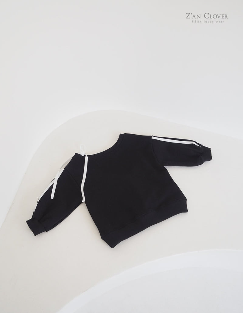 Zan Clover - Korean Children Fashion - #kidsstore - Heart Off Shoulder Sweatshirts - 11