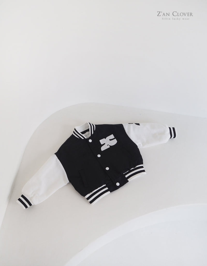 Zan Clover - Korean Children Fashion - #kidzfashiontrend - Baseball Varsity Jacket - 11