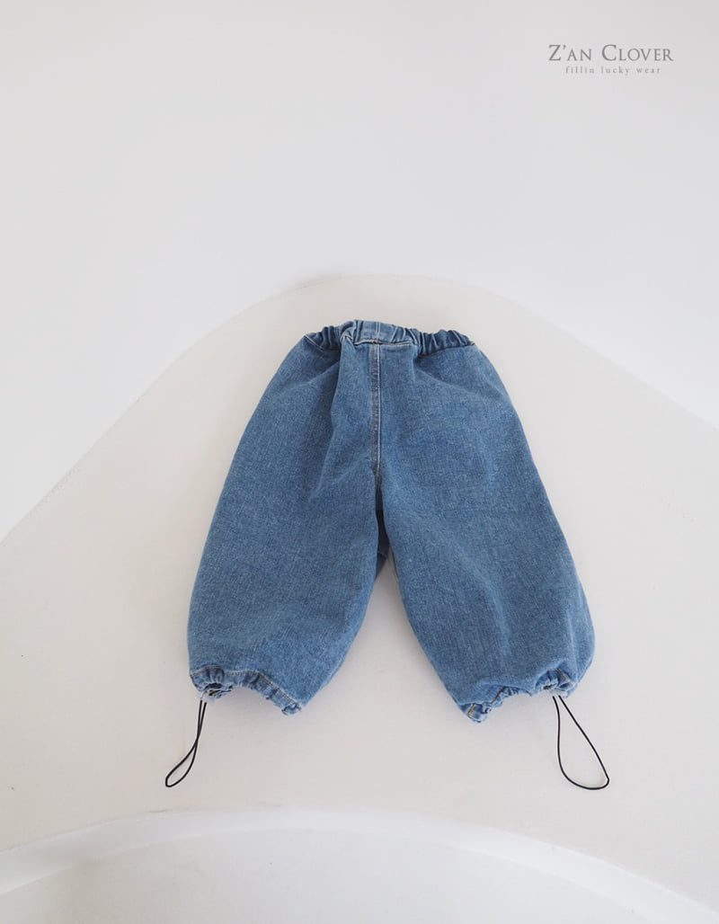 Zan Clover - Korean Children Fashion - #kidzfashiontrend - Denim Balloon Pants - 8
