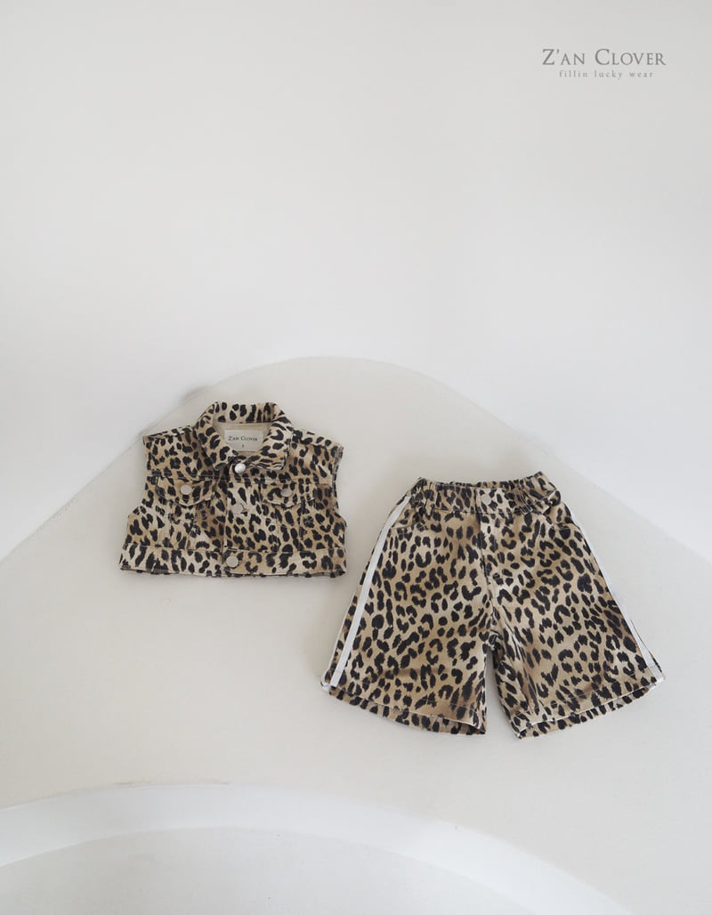 Zan Clover - Korean Children Fashion - #kidzfashiontrend - Leopard Line Bermuda Pants - 9