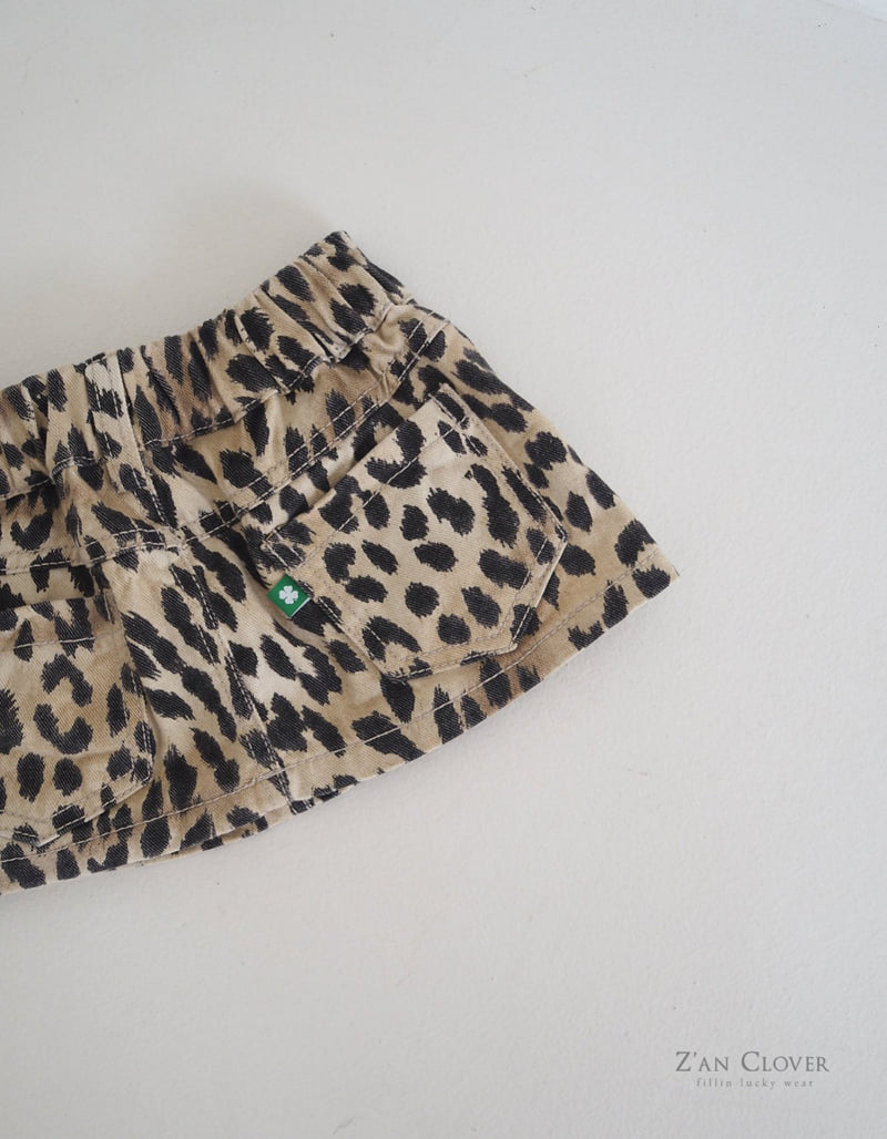 Zan Clover - Korean Children Fashion - #littlefashionista - Leopard Simple Mini Skirt - 6