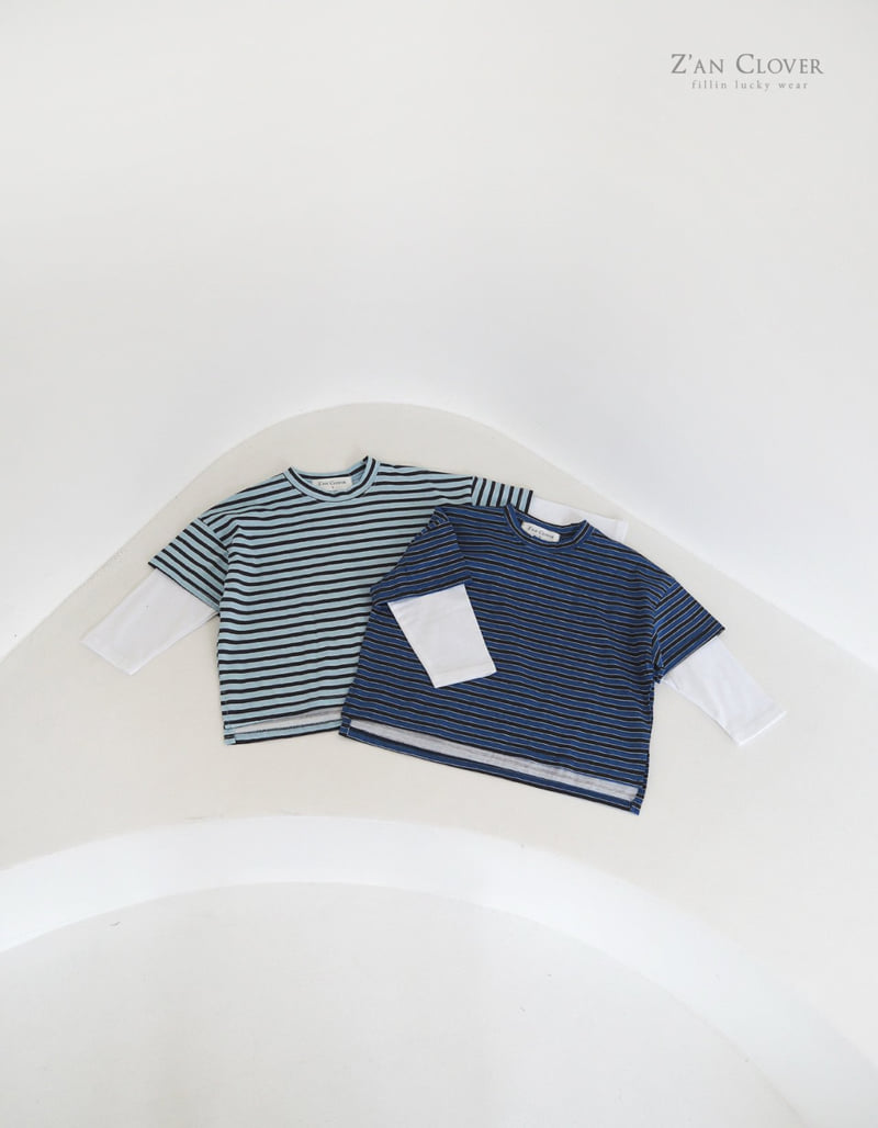 Zan Clover - Korean Children Fashion - #magicofchildhood - Indigo Layered Tee - 3