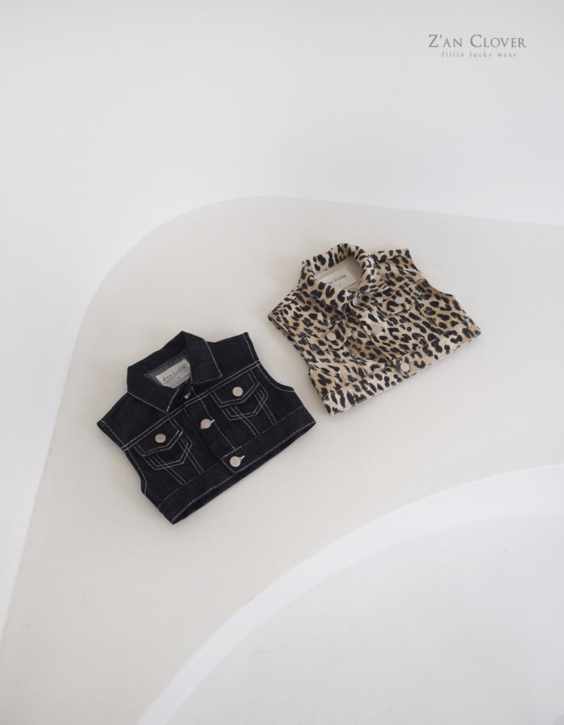 Zan Clover - Korean Children Fashion - #minifashionista - Dark Blue Crop Vest - 3