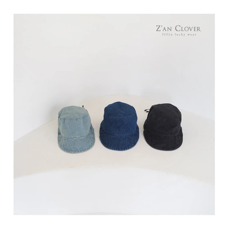 Zan Clover - Korean Children Fashion - #minifashionista - Denim Triangle Bucket Hat