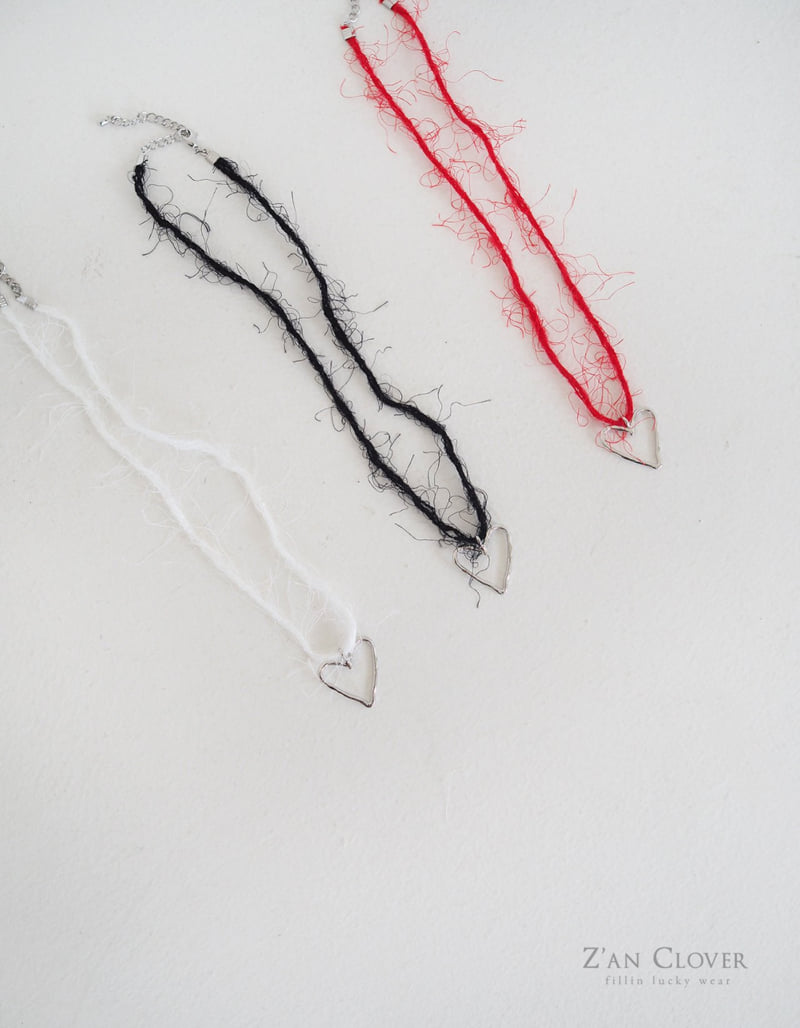 Zan Clover - Korean Children Fashion - #prettylittlegirls - Crack Heart Necklace - 4