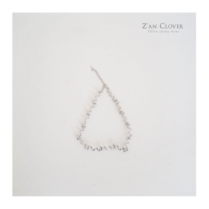 Zan Clover - Korean Children Fashion - #todddlerfashion - Chrome Twist Necklace