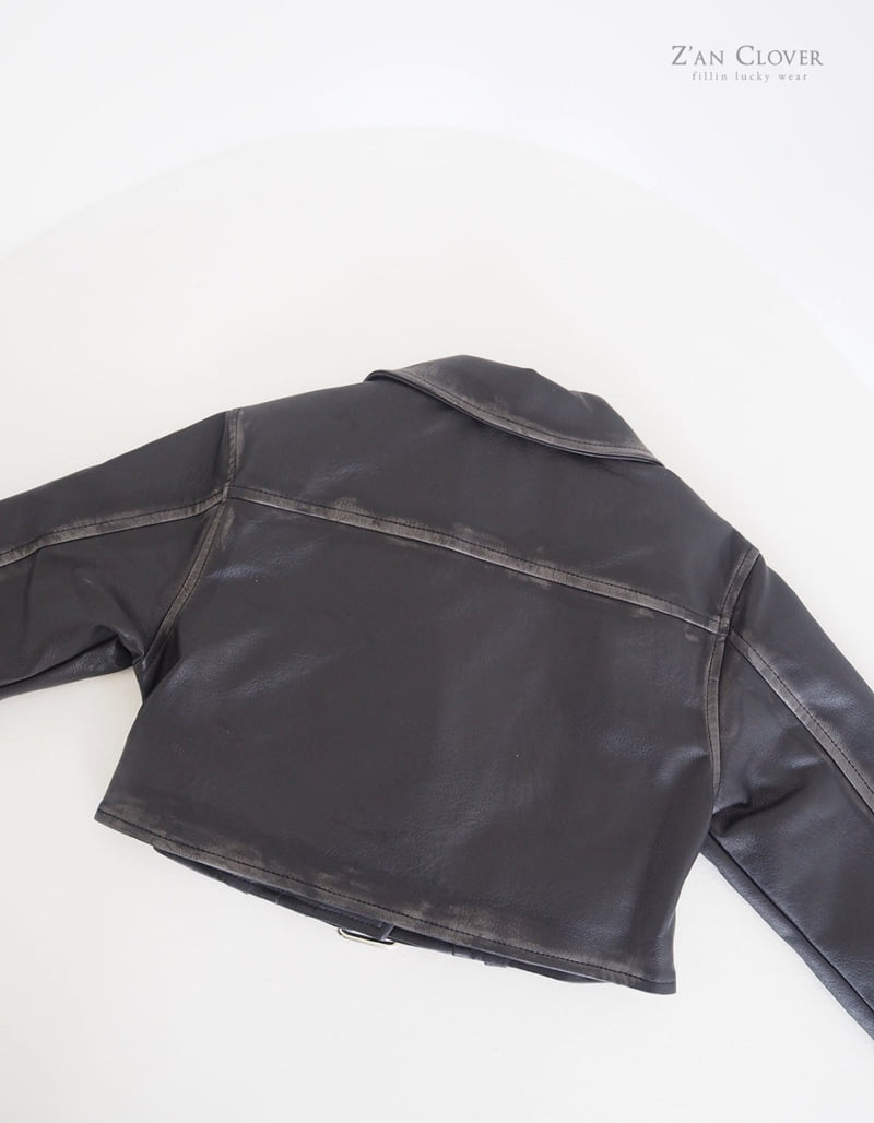 Zan Clover - Korean Children Fashion - #toddlerclothing - Vintage Rider Jacket - 8